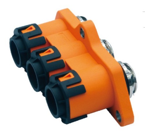 THREE-CORE THROUGH HOLE CONNECTOR  |Products|Connectors for EV