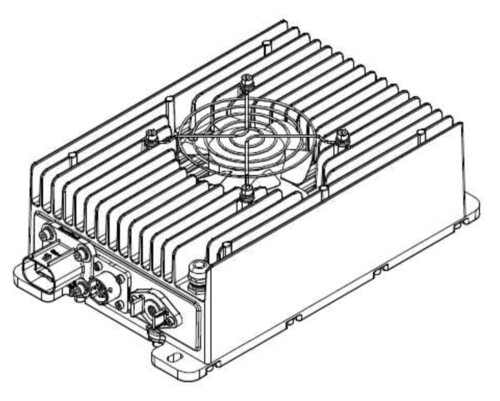 Input DC 250V~450V Output 13.8V 2.5KW DC/DC Converter Fan